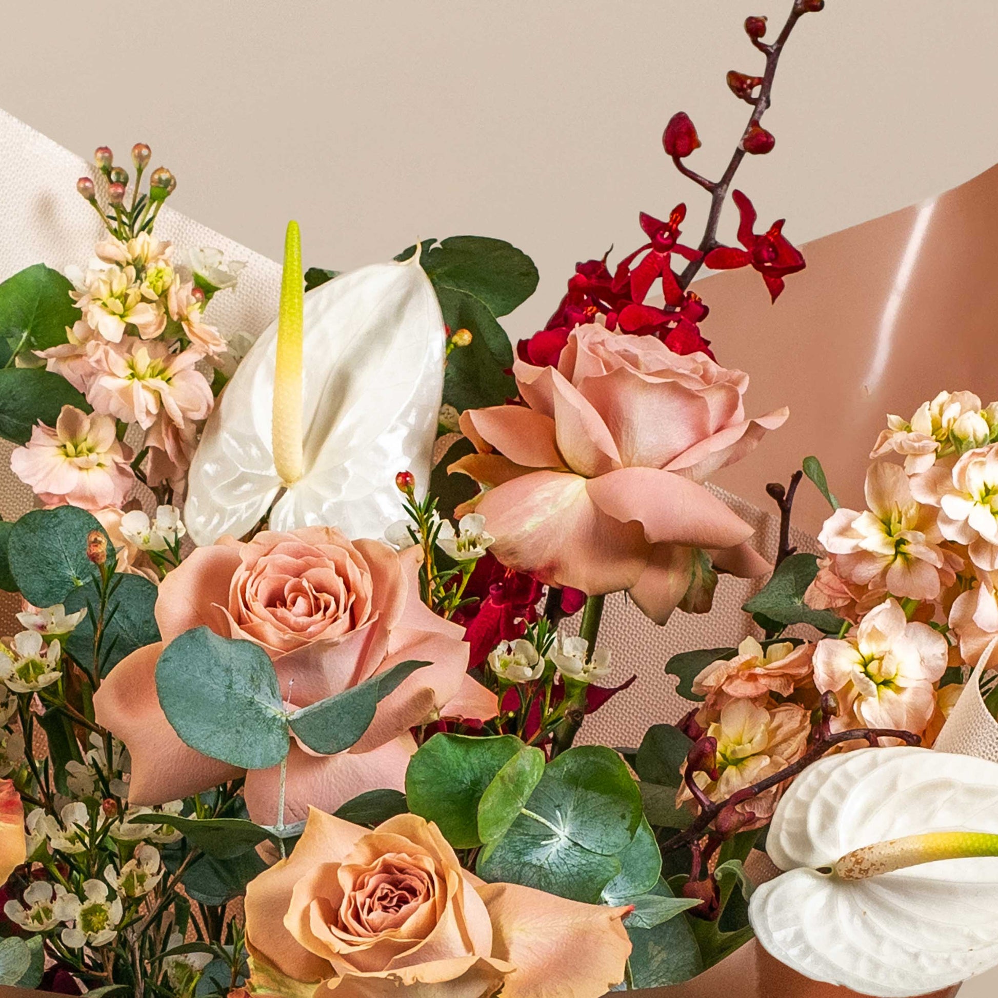 flowers_bouquet Caramel Charm - Cappucino Roses