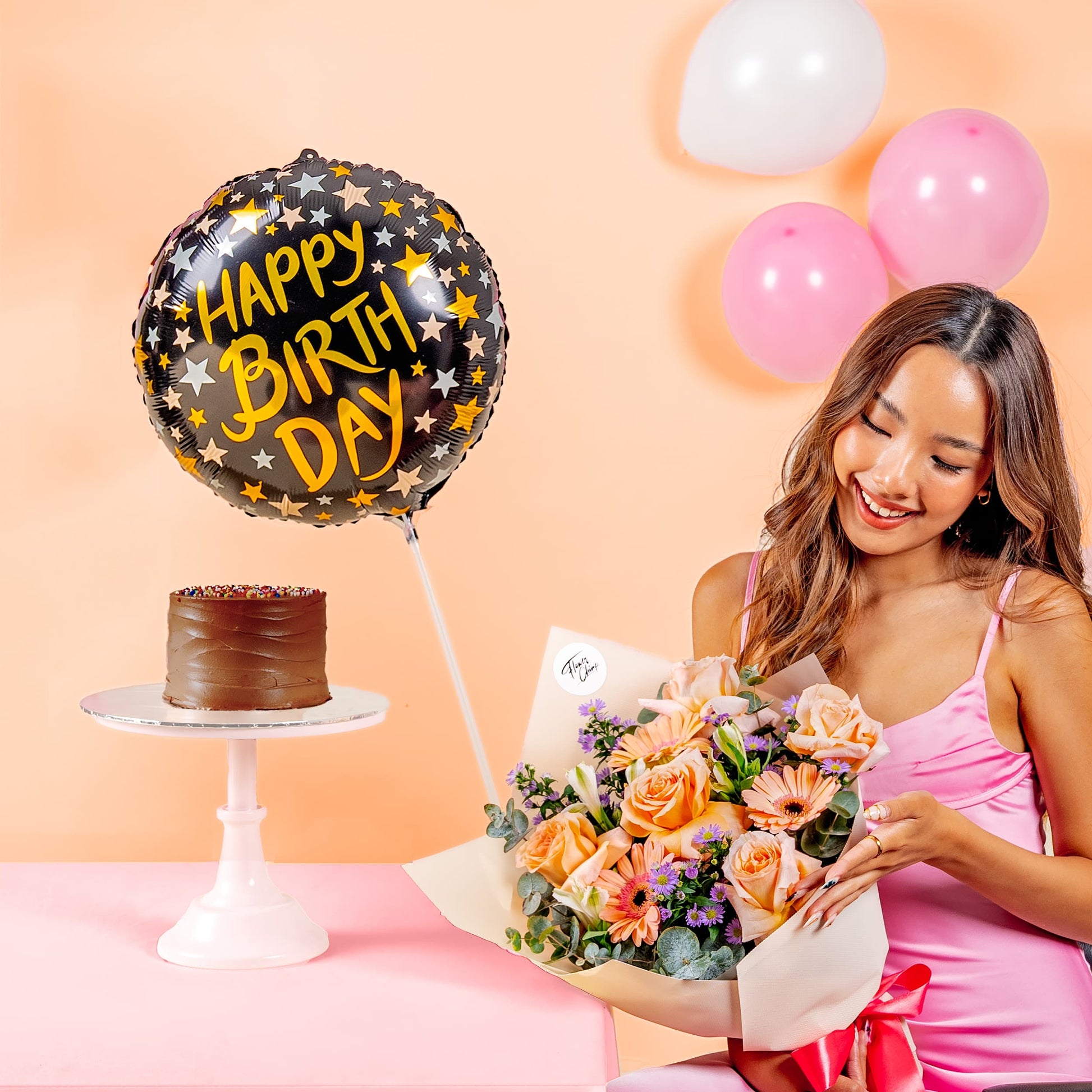 bundle_bouquet_cake_balloon Dazzling Birthday Bundle