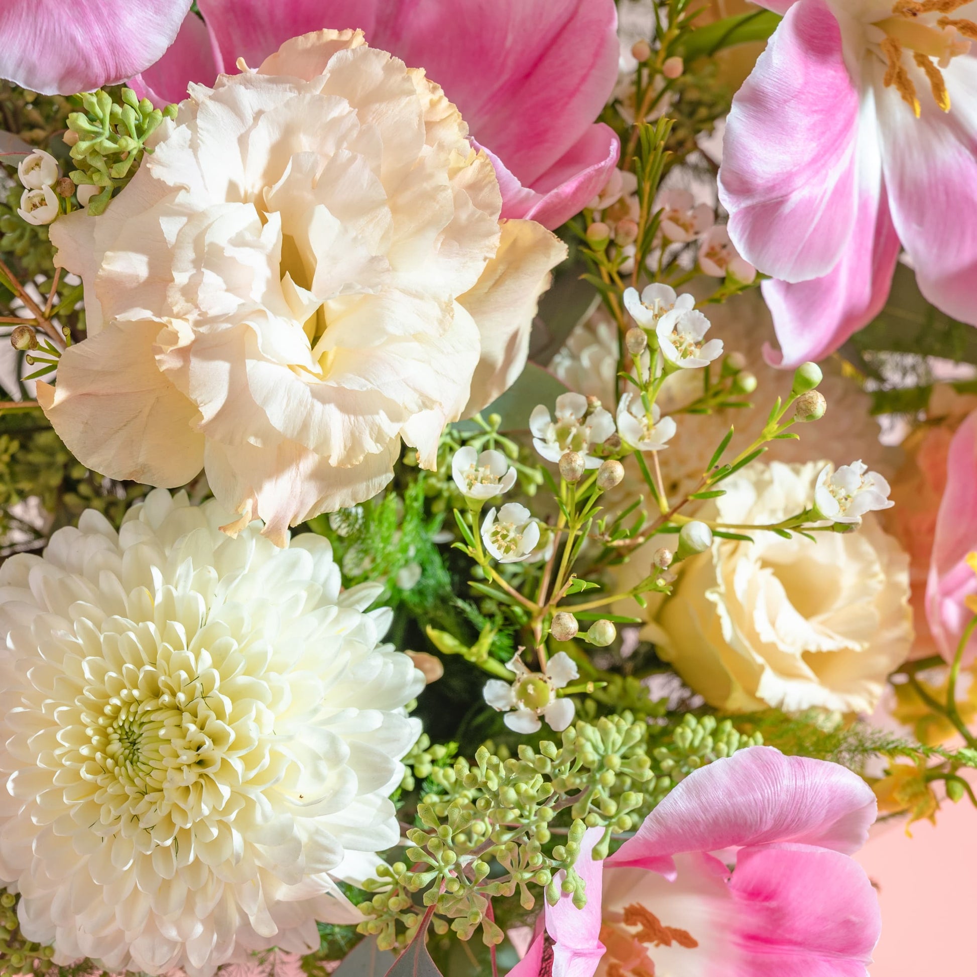 flowers_bouquet Sweet Pink Tulips