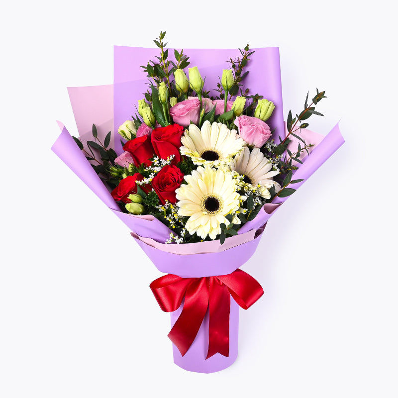 bundle_bouquet_cake Something Nice Bouquet + Chocolate Devil Cheese cake