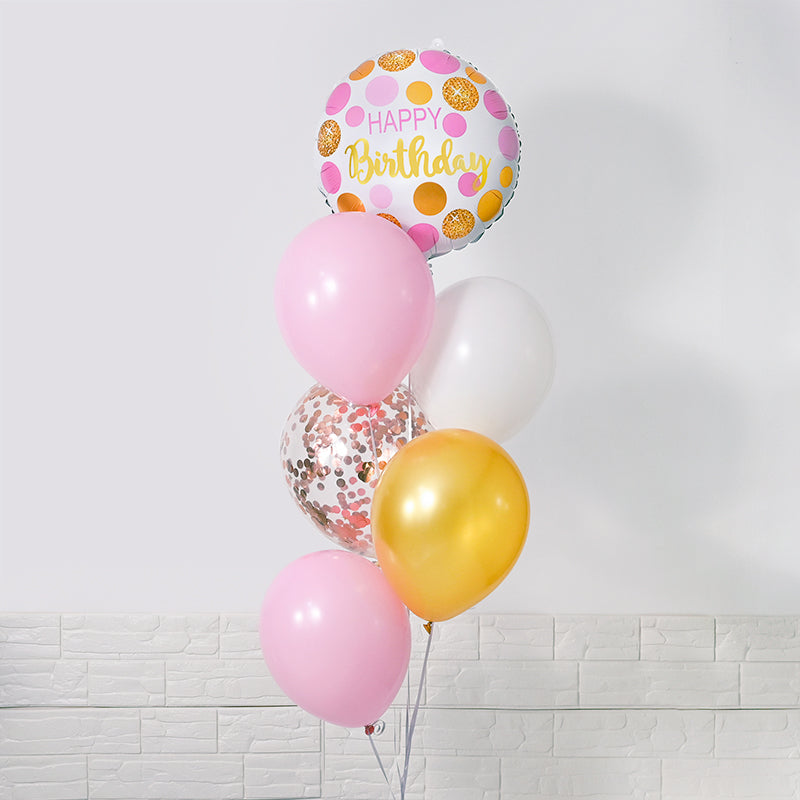 Pink Champagne Balloon Bunch