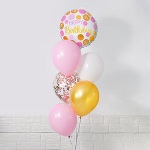 Pink Champagne Balloon Bunch