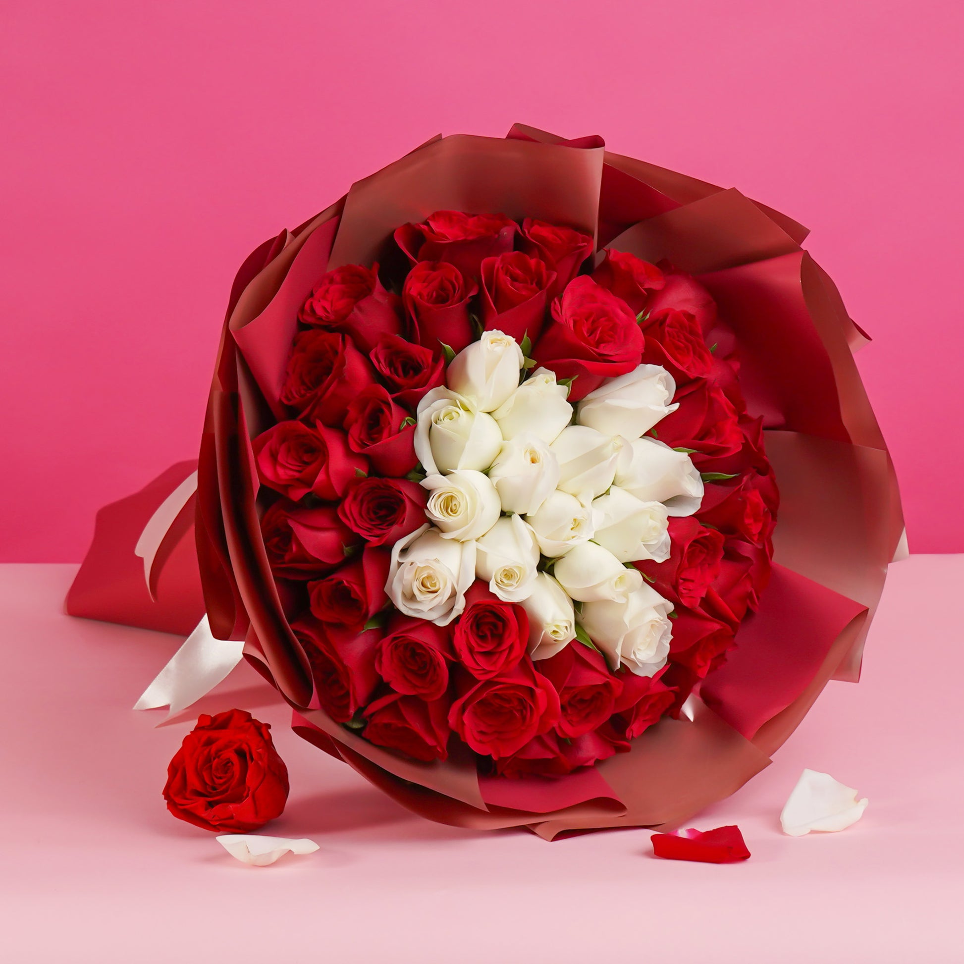 flowers_bouquet_giant 50 roses - Midnight Maroon