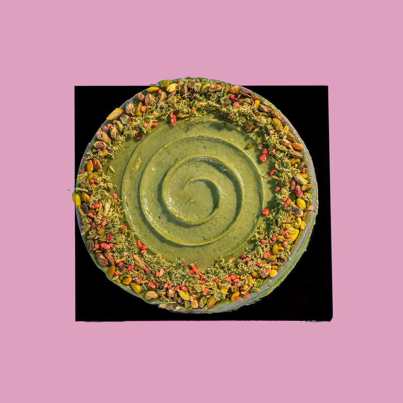 Pistachio Kunafa Chocolate Cake