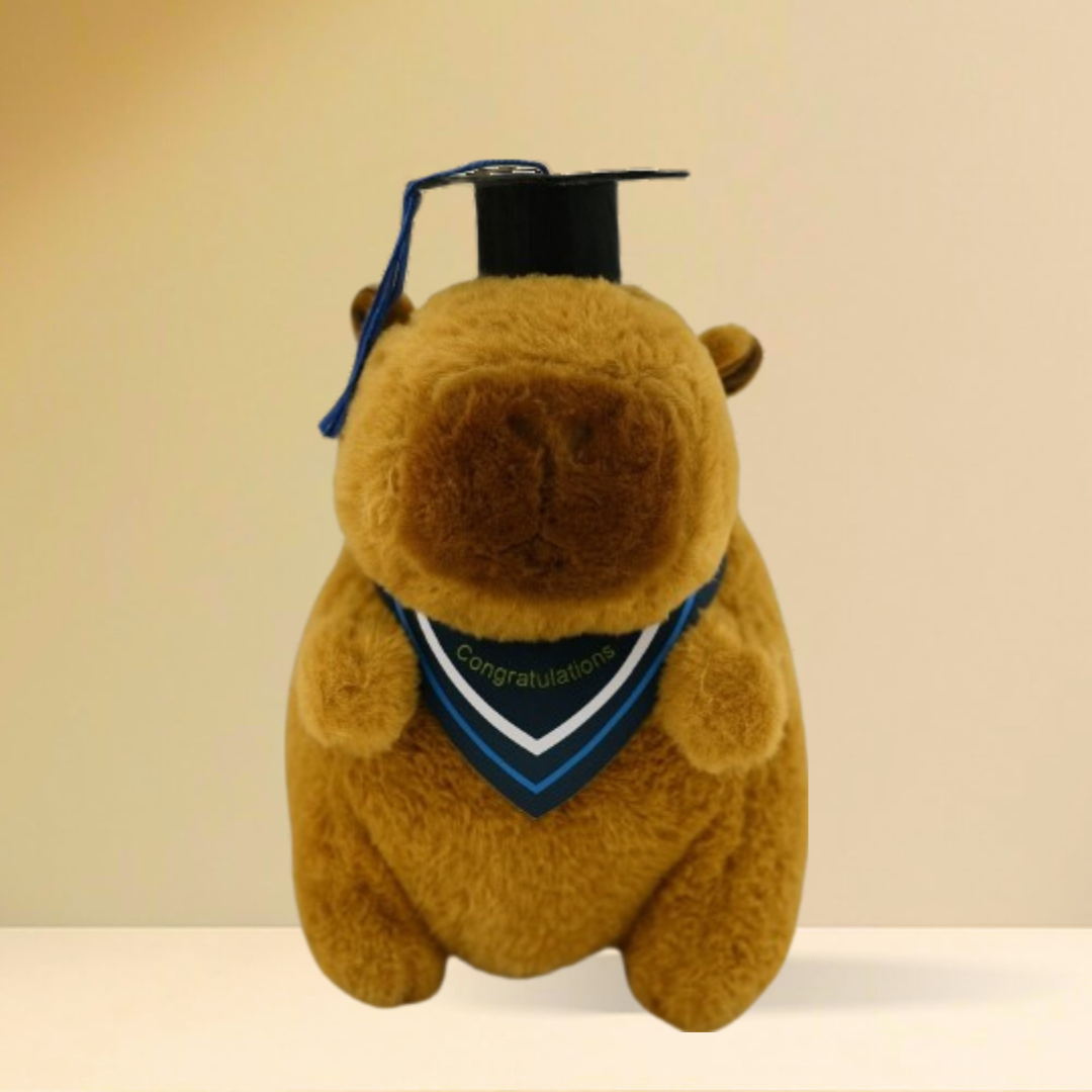 addon_teddy Capybara Graduation Plush