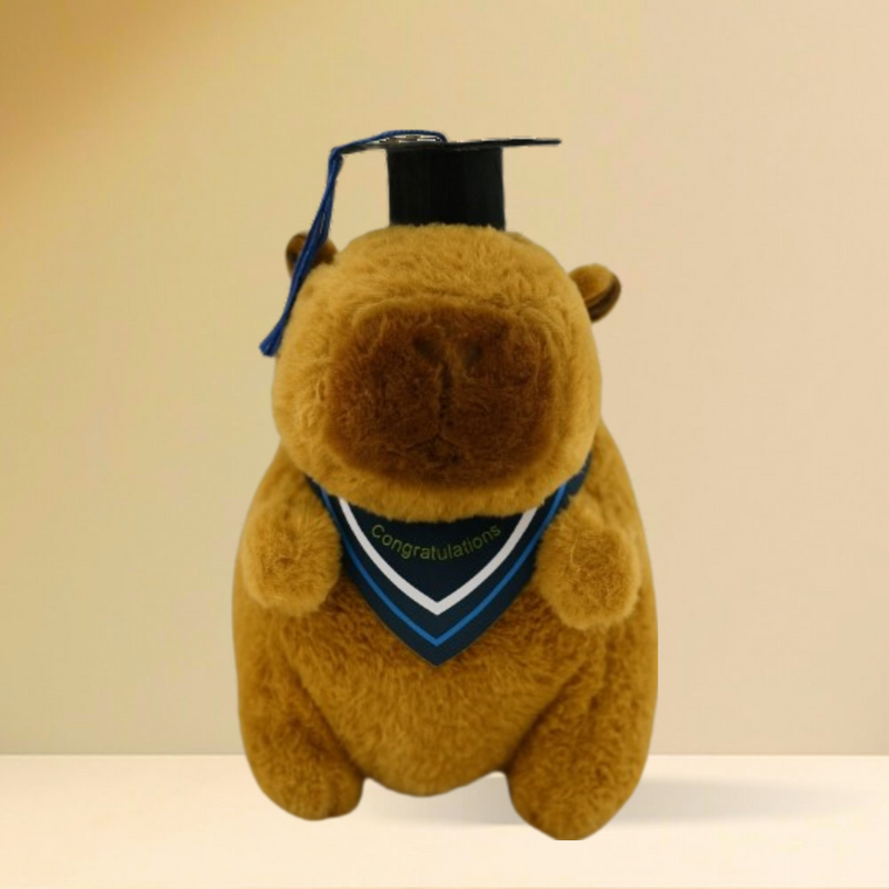 addon_teddy Capybara Graduation Plush