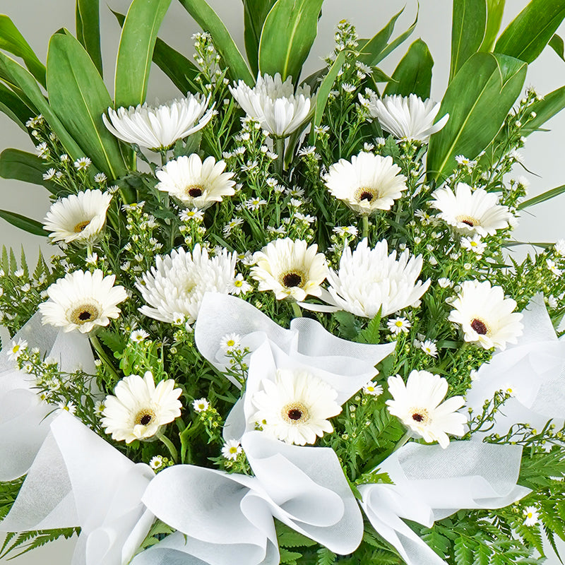 flower_stand_condolence Cool Blue Condolence / Funeral Flowers