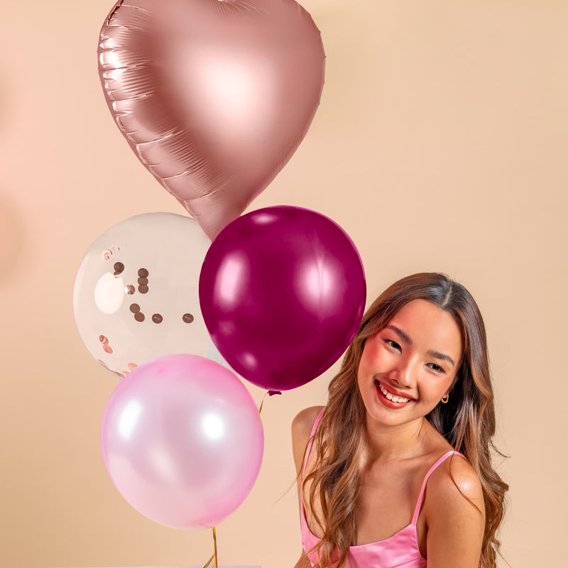 Rosegold Balloon Bunch
