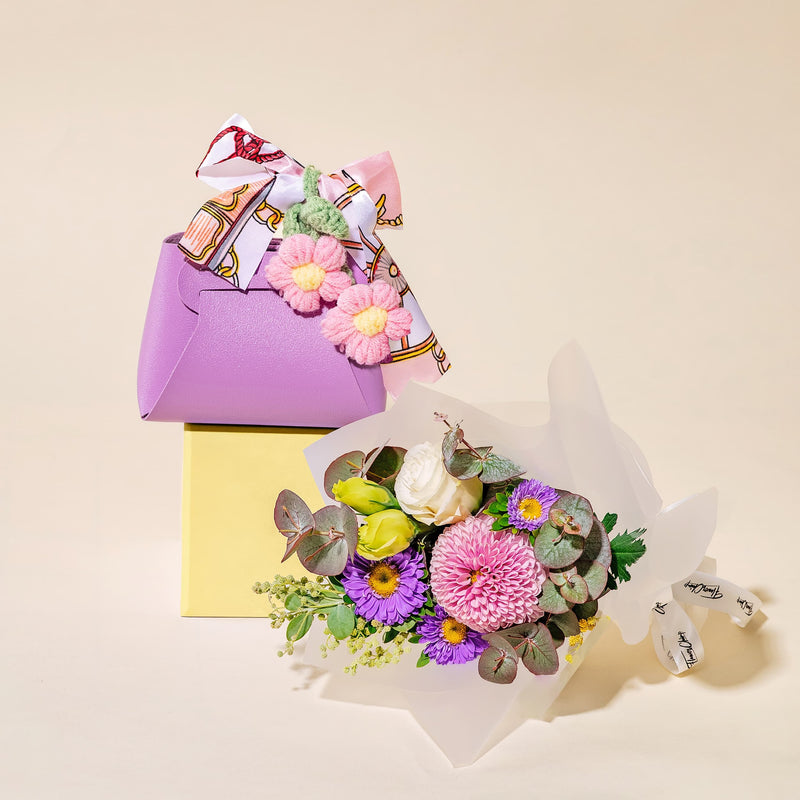 twilly_bag_set Petite Charm Gift Set (Twilly Bags With Flowers)