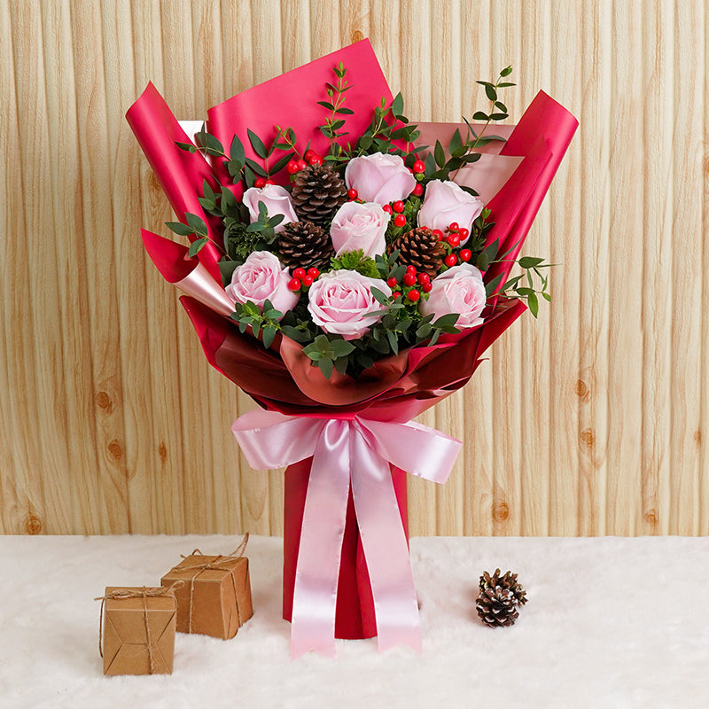 flower_bouquet_christmas Pixie Pink