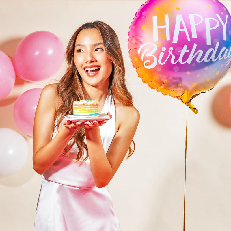 bundle_bouquet_cake_balloon Rainbow Fantasy Gift Set