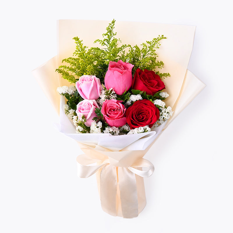 bundle_bouquet_cake_teddy Rosy Bordeaux Gift Set