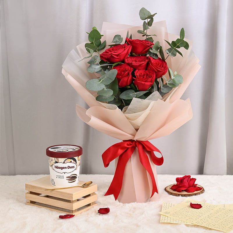 bundle_bouquet_icecream Royal Red Indulgence Bundle