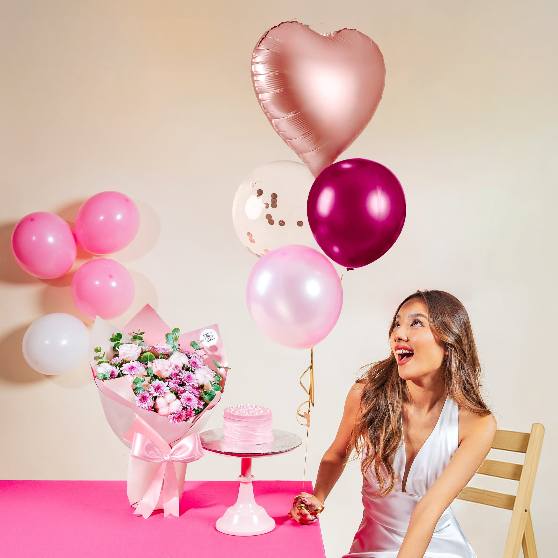 bundle_bouquet_cake_balloon Sweet Dreams Gift Set