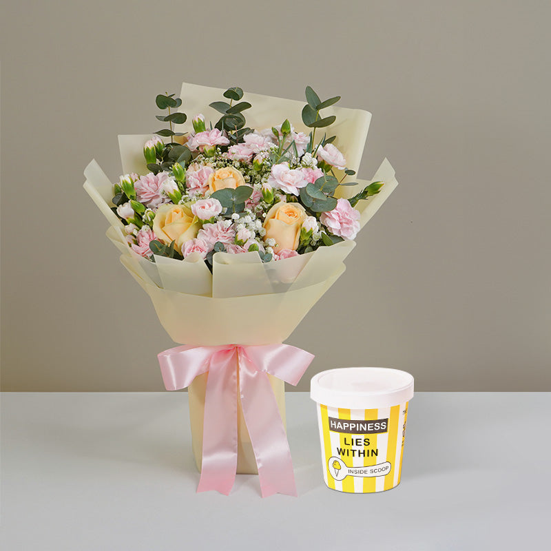bundle_bouquet_icecream Sweet Kisses + Inside Scoop Ice Cream Bundle