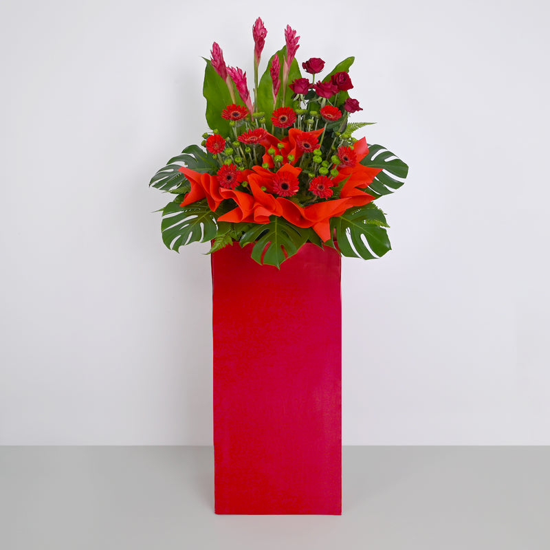 flower_stand_opening The Pinnacle of Success Opening Flower Stand