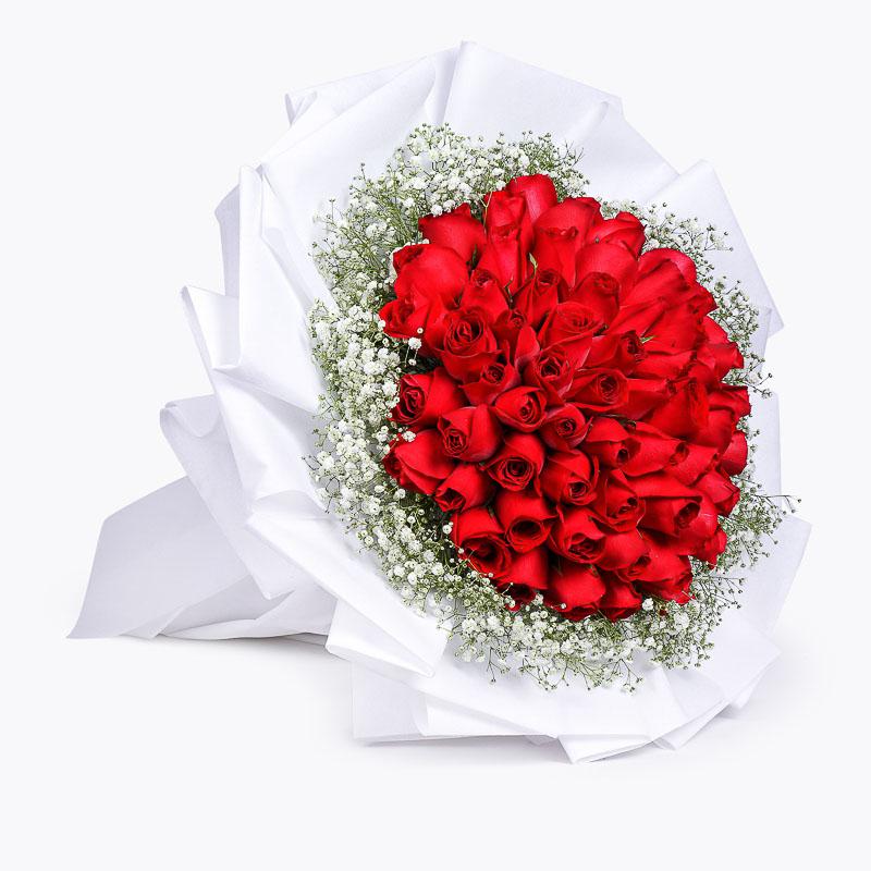 66 Red Roses Bouquet Rose Bouquets - Same Day Delivery