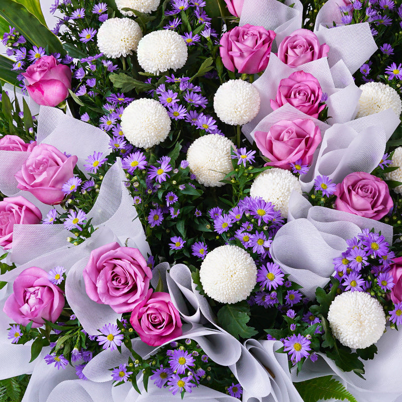 flowers_stand Amethyst Condolence / Funeral Flowers